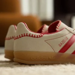 Adidas Sneakers En Cuir|Baskets Décontractées Terrace*Gazelle Indoor W Beta Scarlett / Beta Scarlett / Cream White
