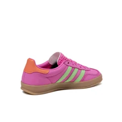 Adidas Sneakers En Cuir|Baskets Décontractées Terrace*Gazelle Indoor W Semi Lucid Fuchsia / Semi Green Spark / Signal Coral
