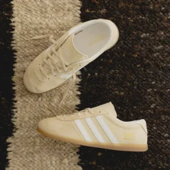 Adidas Sneakers En Cuir|Baskets Décontractées Terrace*Gazelle Low Pro W Sand Strata / Footwear White / Gum 3