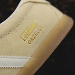 Adidas Sneakers En Cuir|Baskets Décontractées Terrace*Gazelle Low Pro W Sand Strata / Footwear White / Gum 3