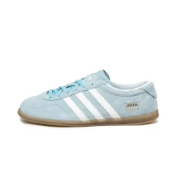 Adidas Sneakers En Cuir|Baskets Décontractées Terrace*Gazelle Low Pro W Clear Sky / Footwear White / Gum 3