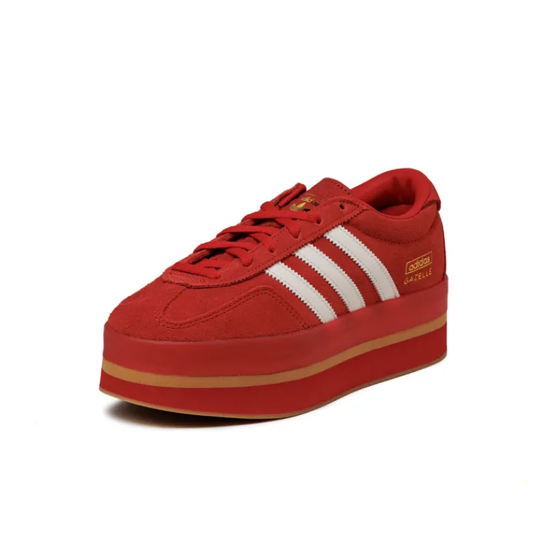 Adidas Sneakers À Plateforme|Sneakers En Cuir*Gazelle Stack W Red / Cream White / Gold Metallic