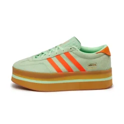 Adidas Sneakers À Plateforme|Sneakers En Cuir*Gazelle Stack W Semi Green Spark / Solar Orange / Gum