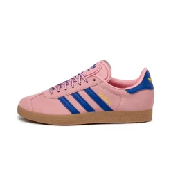 Adidas Sneakers En Cuir|Baskets Décontractées Terrace*Gazelle W Semi Pink Spark / Lucid Blue / Pure Sulfur