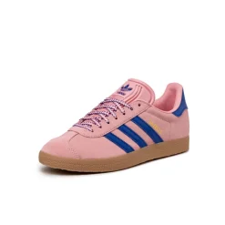 Adidas Sneakers En Cuir|Baskets Décontractées Terrace*Gazelle W Semi Pink Spark / Lucid Blue / Pure Sulfur