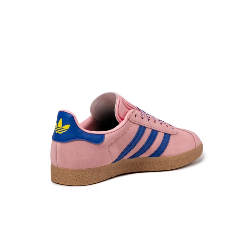 Adidas Sneakers En Cuir|Baskets Décontractées Terrace*Gazelle W Semi Pink Spark / Lucid Blue / Pure Sulfur