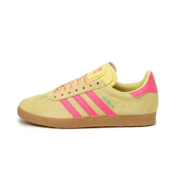 Adidas Sneakers En Cuir|Baskets Décontractées Terrace*Gazelle W Power Yellow / Lucid Pink / Gum 3