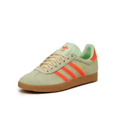 Adidas Sneakers En Cuir|Baskets Décontractées Terrace*Gazelle W Semi Green Spark / Solar Orange / Gum