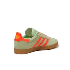 Adidas Sneakers En Cuir|Baskets Décontractées Terrace*Gazelle W Semi Green Spark / Solar Orange / Gum
