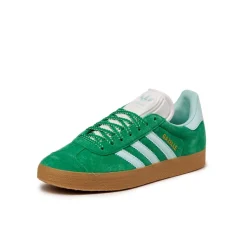 Adidas Sneakers En Cuir|Baskets Décontractées Terrace*Gazelle W Green / Semi Flash Aqua / Gold Metallic