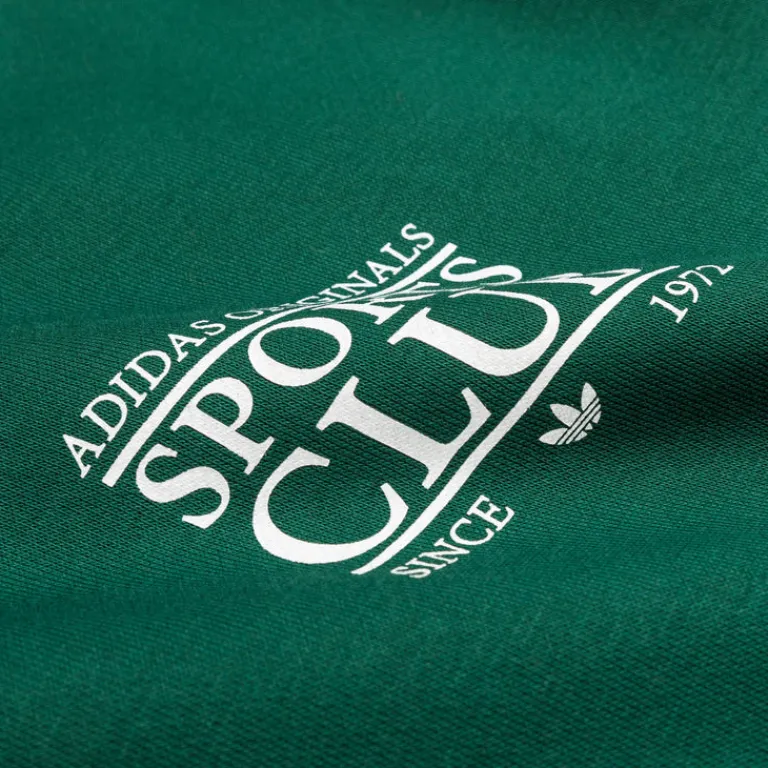 Adidas Sweats À Capuche*Graphic *Sports Club* Hoodie Collegiate Green