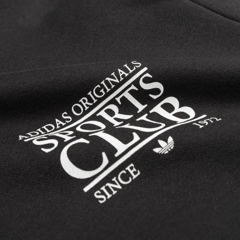 Adidas Sweats À Capuche*Graphic *Sports Club* Hoodie Black