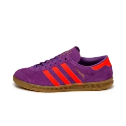 Adidas Sneakers En Cuir|Baskets Décontractées Terrace*Hamburg W Active Purple / Solar Red / Gold Metallic