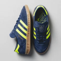 Adidas Sneakers En Cuir|Baskets Décontractées Terrace*Hamburg W Night Indigo / Solar Yellow / Gold Metallic