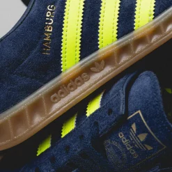 Adidas Sneakers En Cuir|Baskets Décontractées Terrace*Hamburg W Night Indigo / Solar Yellow / Gold Metallic