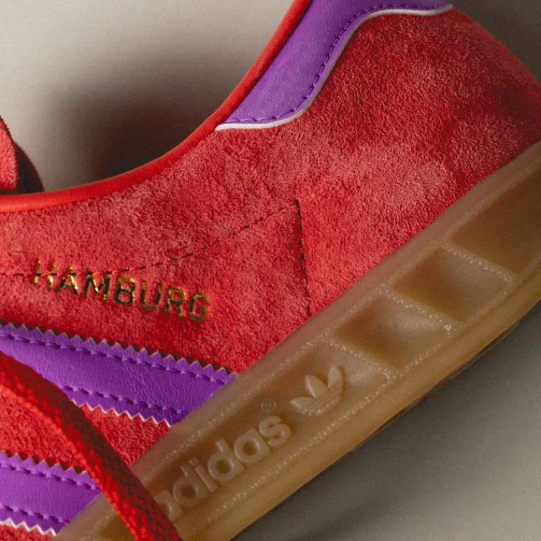 Adidas Sneakers En Cuir|Baskets Décontractées Terrace*Hamburg W Red / Purple Burst / Gum