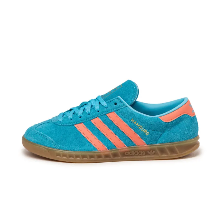 Adidas Sneakers En Cuir|Baskets Décontractées Terrace*Hamburg W Sky Rush / Semi Coral / Gold Metallic