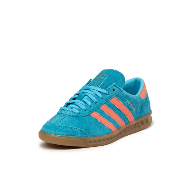 Adidas Sneakers En Cuir|Baskets Décontractées Terrace*Hamburg W Sky Rush / Semi Coral / Gold Metallic