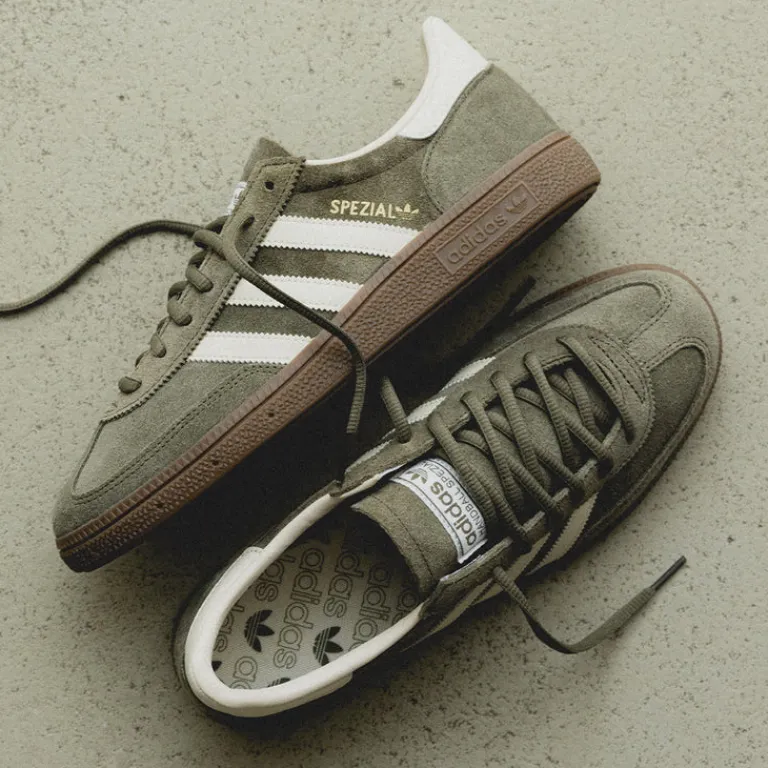 Adidas Sneakers En Cuir|Baskets Décontractées Terrace*Handball Spezial Olive Strata / Cream White / Gum 5