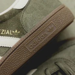 Adidas Sneakers En Cuir|Baskets Décontractées Terrace*Handball Spezial Olive Strata / Cream White / Gum 5