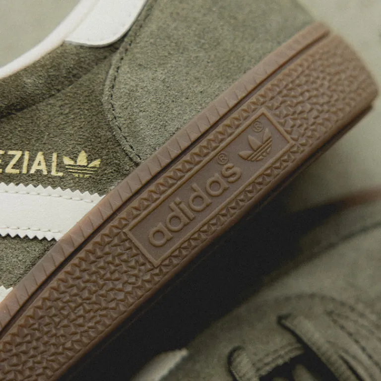 Adidas Sneakers En Cuir|Baskets Décontractées Terrace*Handball Spezial Olive Strata / Cream White / Gum 5
