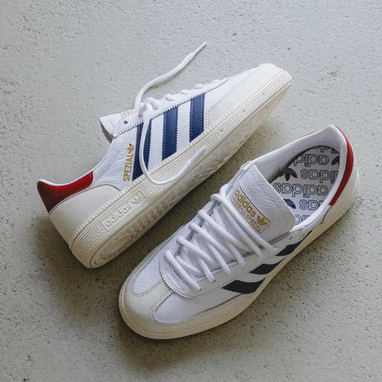 Adidas Sneakers En Cuir|Baskets Décontractées Terrace*Handball Spezial Cloud White / Shadow Navy / Team Victory Red
