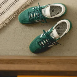 Adidas Sneakers En Cuir|Baskets Décontractées Terrace*Handball Spezial Collegiate Green / Cloud White / Chalk White