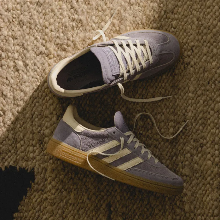 Adidas Sneakers En Cuir|Baskets Décontractées Terrace*Handball Spezial W Silver Violet / Cream White / Gum