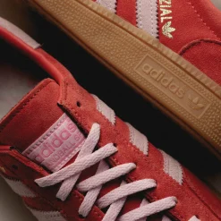 Adidas Sneakers En Cuir|Baskets Décontractées Terrace*Handball Spezial W Bright Red / Clear Pink / Gum