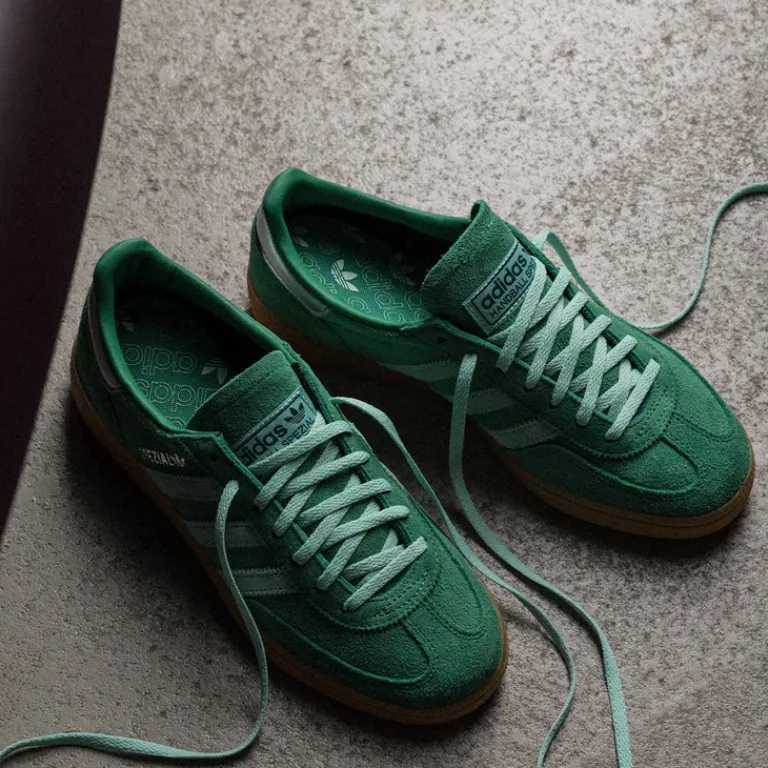 Adidas Sneakers En Cuir|Baskets Décontractées Terrace*Handball Spezial W Green / Clear Mint / Gum