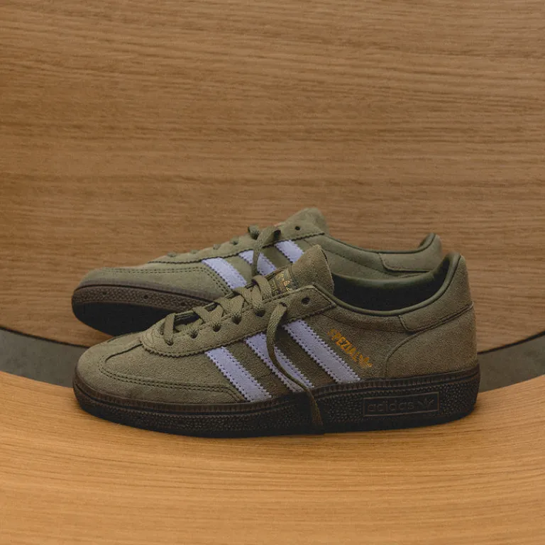 Adidas Sneakers En Cuir|Baskets Décontractées Terrace*Handball Spezial W Focus Olive / Violet Tone / Gum