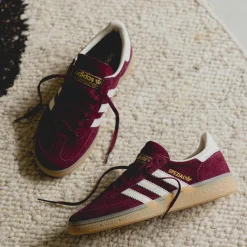 Adidas Sneakers En Cuir|Baskets Décontractées Terrace*Handball Spezial W Maroon / Crew White / Gold Metallic