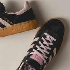 Adidas Sneakers En Cuir|Baskets Décontractées Terrace*Handball Spezial W Core Black / Clear Pink / Gum 1