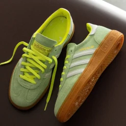 Adidas Sneakers En Cuir|Baskets Décontractées Terrace*Handball Spezial W Solar Yellow / Cloud White / Gold Metallic