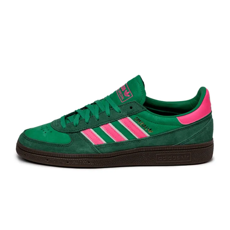 Adidas Sneakers En Cuir|Baskets Décontractées Terrace*Handball Spezial WM Court Green / Lucid Pink / Off White