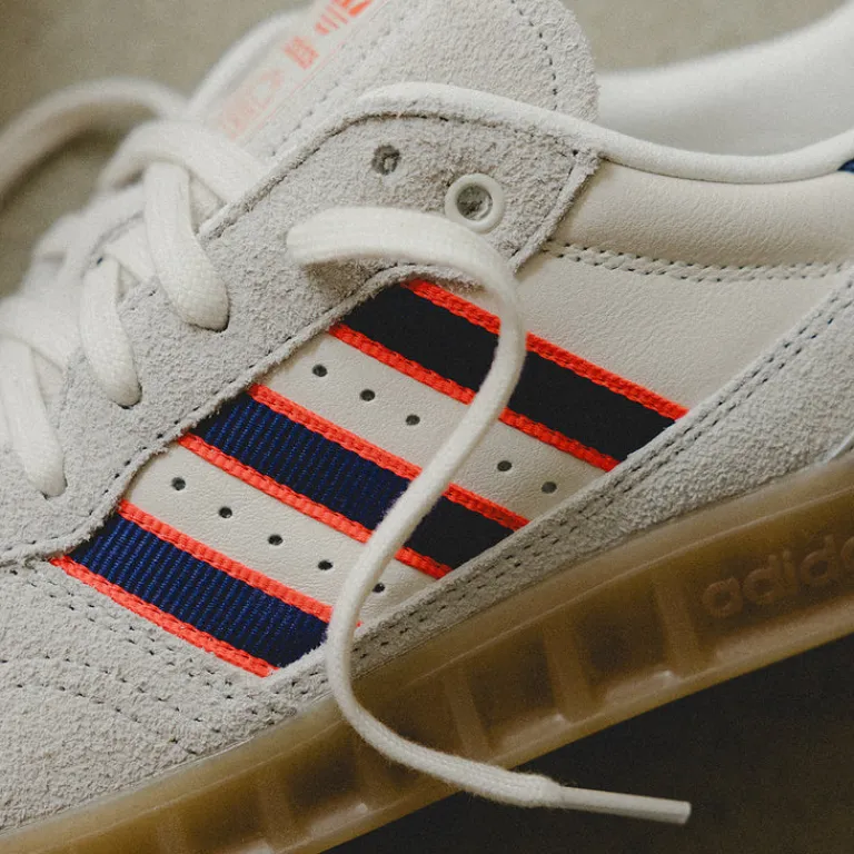 Adidas Sneakers En Cuir|Baskets Décontractées Terrace*Handball Top RM Crystal White / Victory Blue / Solar Red