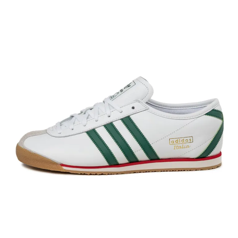 Adidas Sneakers En Cuir|Baskets Décontractées Terrace*Italia 70s Footwear White / Collegiate Green / Gum 3