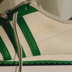 Adidas Sneakers En Cuir|Baskets Décontractées Terrace*Italia 60s *Made in Italy* Chalk White / Green / Cream White