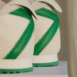 Adidas Sneakers En Cuir|Baskets Décontractées Terrace*Italia 60s *Made in Italy* Chalk White / Green / Cream White