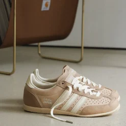 Adidas Sneakers En Cuir|Baskets Décontractées Terrace*Japan W Warm Sand / Crew White / Silver Metallic
