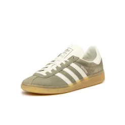 Adidas Sneakers En Cuir|Baskets Décontractées Terrace*München W Silver Pebble / Off White / Silver Metallic