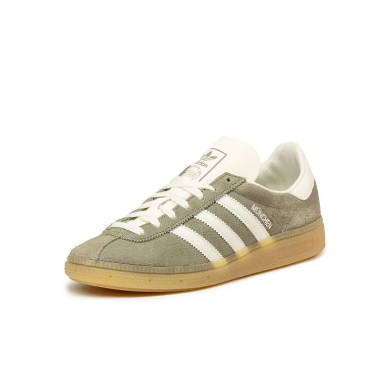 Adidas Sneakers En Cuir|Baskets Décontractées Terrace*München W Silver Pebble / Off White / Silver Metallic