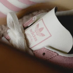 Adidas Sneakers En Cuir|Baskets Décontractées Terrace*München W Wonder Mauve / Off White / Silver Metallic