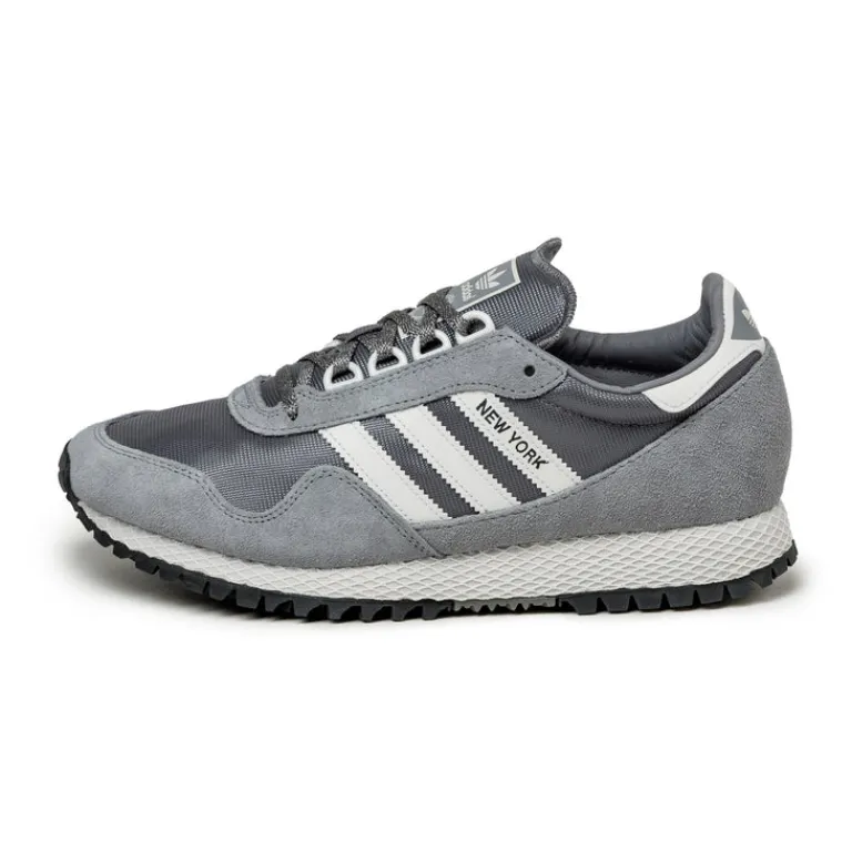 Adidas Sneakers En Cuir|Baskets Décontractées Terrace*New York Grey Four / Crystal White / Grey