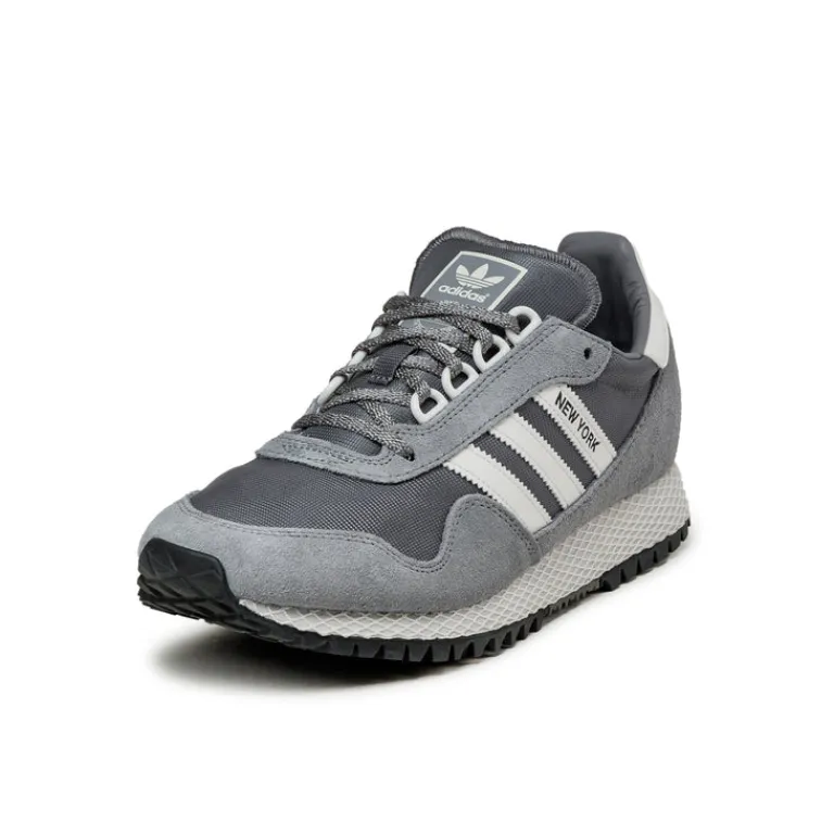 Adidas Sneakers En Cuir|Baskets Décontractées Terrace*New York Grey Four / Crystal White / Grey