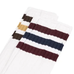 Adidas Chaussettes*Ribbed Crew Socks 2 Pairs White / Maroon