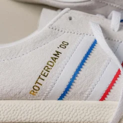 Adidas Sneakers En Cuir|Baskets Décontractées Terrace*Rotterdam 00 Cloud White / Blue Bird / Better Scarlet