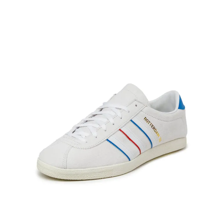 Adidas Sneakers En Cuir|Baskets Décontractées Terrace*Rotterdam 00 Cloud White / Blue Bird / Better Scarlet