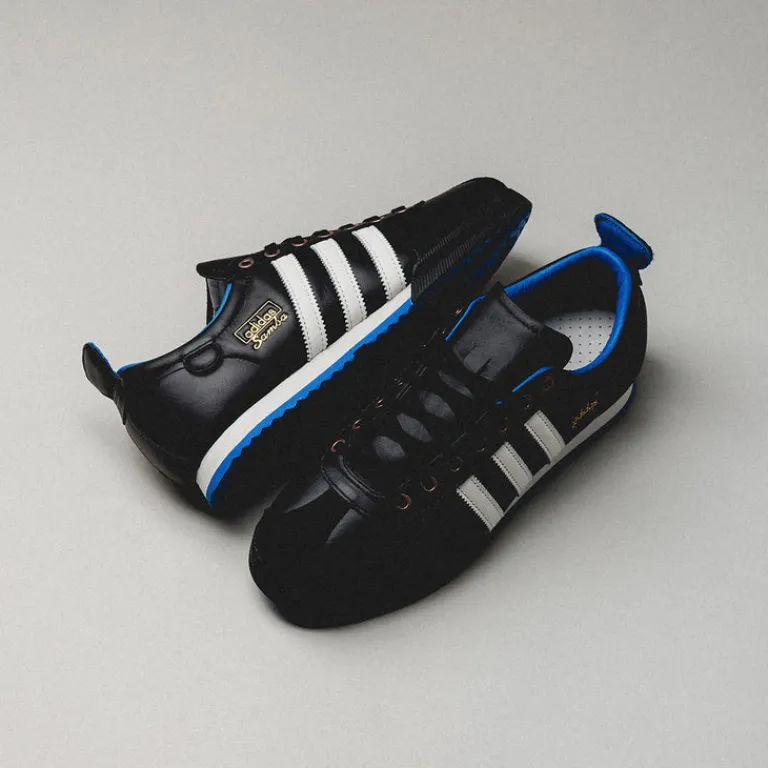 Adidas Sneakers En Cuir|Baskets Décontractées Terrace*Samba 62 Core Black / Cloud White / Blue Bird