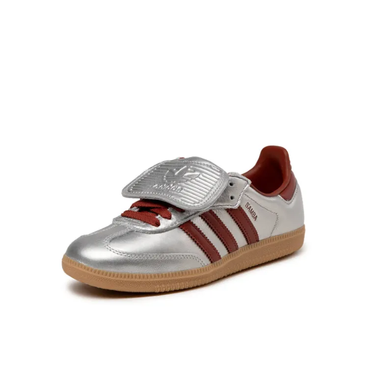 Adidas Sneakers En Cuir|Baskets Décontractées Terrace*Samba LT W Silver Metallic / Preloved Ruby / Gum